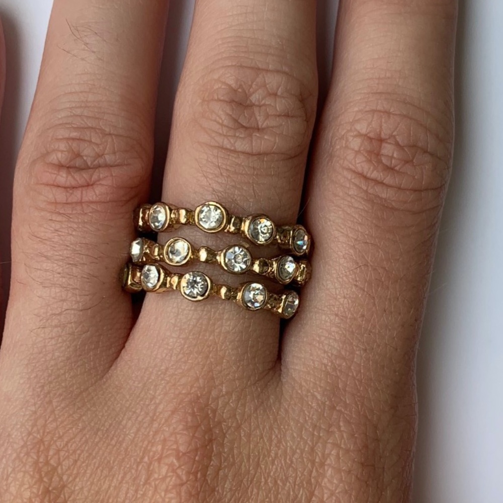 Gold & Rhinestone Stack Rings or Bundle 3 for $30